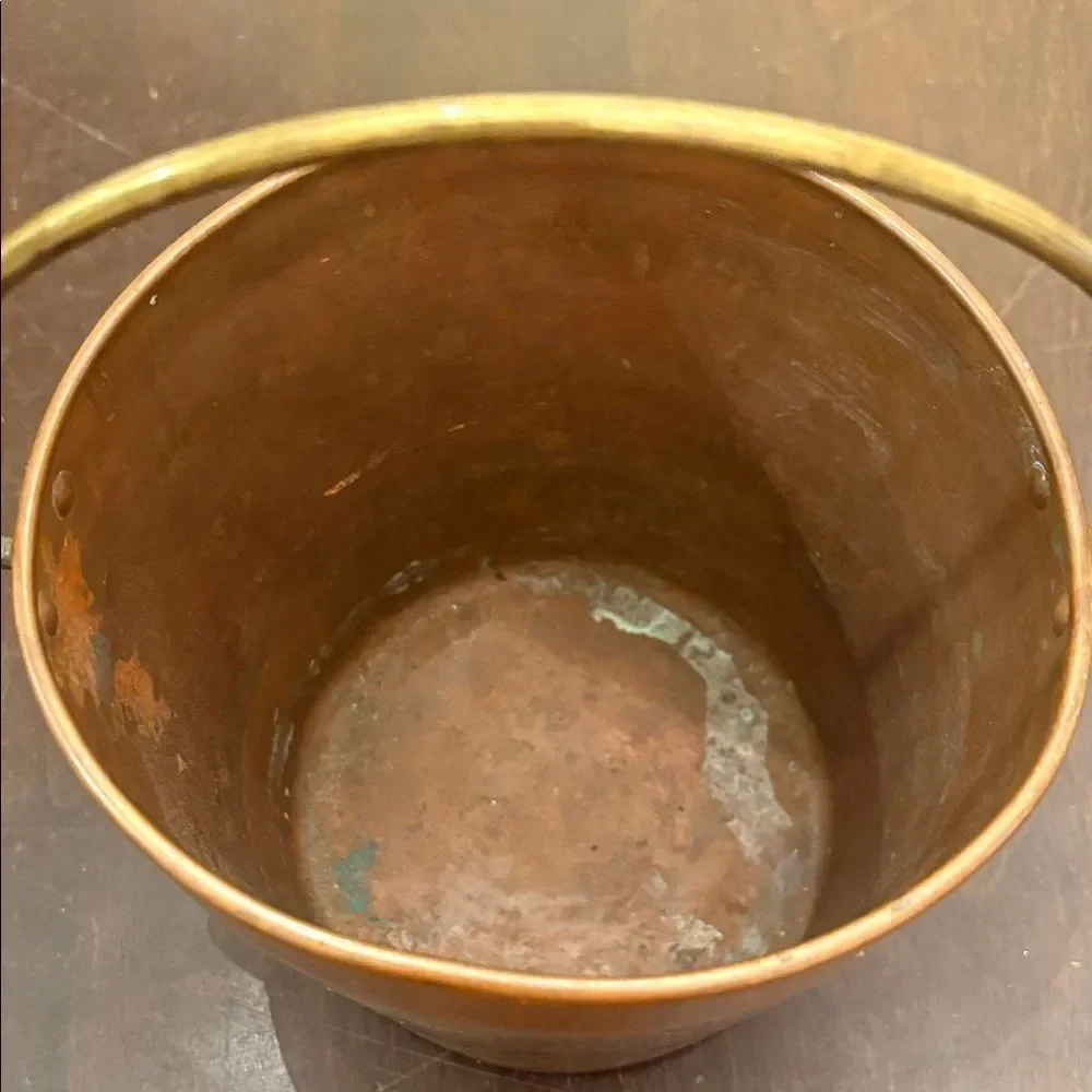 Vintage Copper Bucket with Handle